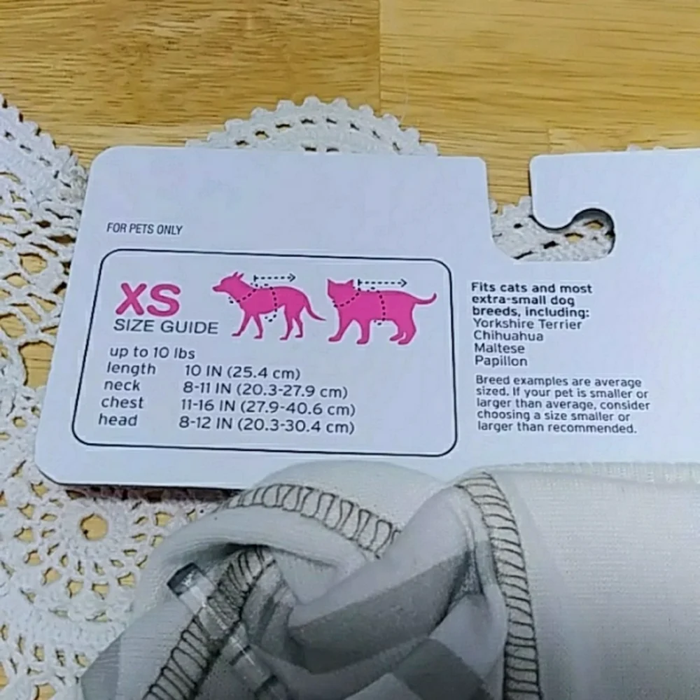 New Boots & Barkley Striped Hoodie for XSmall for Cats or Dogs